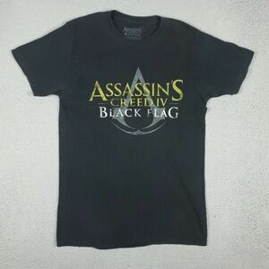 Assassins Creed Black Flag 2013 Black Short Sleeve T-Shirt Mens Size Medium